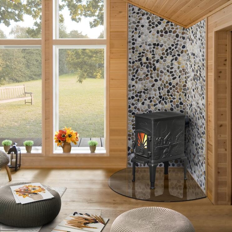 Kaminofen Gussofen Dovre 40 CBS - 6 kW - Schwarz