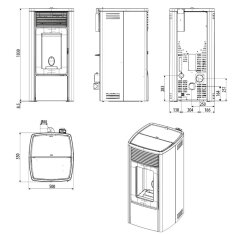 Pelletofen MCZ EGO Comfort Air 10 R M3 (Anschluss hinten) kanalisierbar - Maestro+ - 10 kW