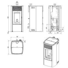 Pelletofen MCZ EGO Comfort Air 10 UP M3 (Anschluss oben) kanalisierbar - Maestro+ - 10 kW