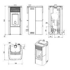 Pelletofen MCZ STAR Comfort Air 10 UP M3 (Anschluss oben) kanalisierbar - Maestro+ - 10 kW