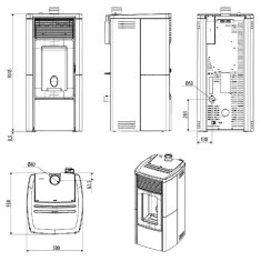 Pelletofen MCZ STAR Air 8 UP M3 (Anschluss oben) - Maestro+ - 8,1  kW