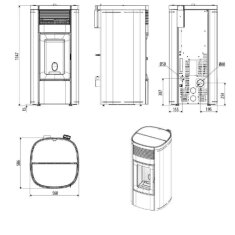 Pelletofen MCZ MUSA Comfort Air 12 R M3 (Anschluss hinten) kanalisierbar - Maestro+ - 12 kW