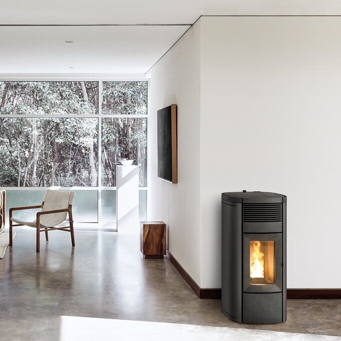 Pelletofen MCZ MUSA Comfort Air 14 UP M3 (Anschluss oben) kanalisierbar - Maestro+ - 14 kW