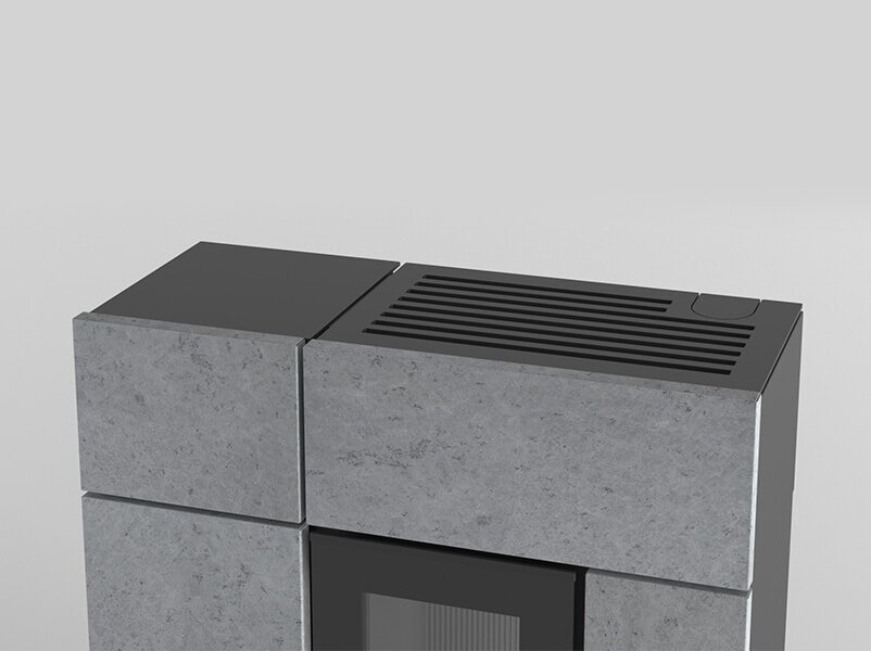 Pelletofen MCZ STREAM Comfort Air 12 R M2 (Anschluss hinten) kanalisierbar - Maestro+ - 12 kW