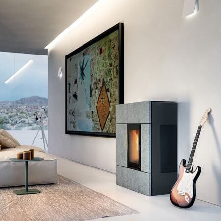 Pelletofen MCZ STREAM Comfort Air 12 UP M2 (Anschluss oben) kanalisierbar - Maestro+ - 12  kW