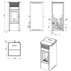 Pelletofen MCZ TEIA Comfort Air 10 R S2 (Anschluss hinten) kanalisierbar - 10 kW