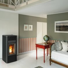 Pelletofen MCZ TEIA Comfort Air 10 UP S2 (Anschluss oben) kanalisierbar - 10 kW