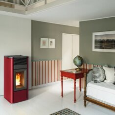 Pelletofen MCZ TEIA Comfort Air 10 UP S2 (Anschluss oben) kanalisierbar - 10 kW