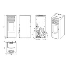 Pelletofen wassergef&uuml;hrt MCZ CLIO Hydro 23 R S2 (Anschluss hinten) - mit Hocheffizienzpumpe- 22,4 kW