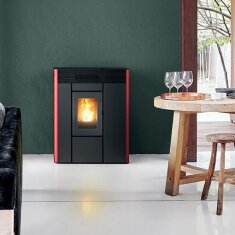 Pelletofen wassergef&uuml;hrt MCZ THEA Hydro 23 R S2 (Anschluss hinten) - mit Hocheffizienzpumpe - 22,4 kW