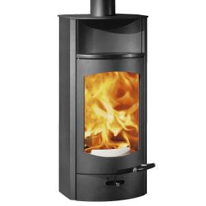 Kaminofen Austroflamm Flok 2.0 - Stahl - Warmhaltefach Keramik - 4 kW