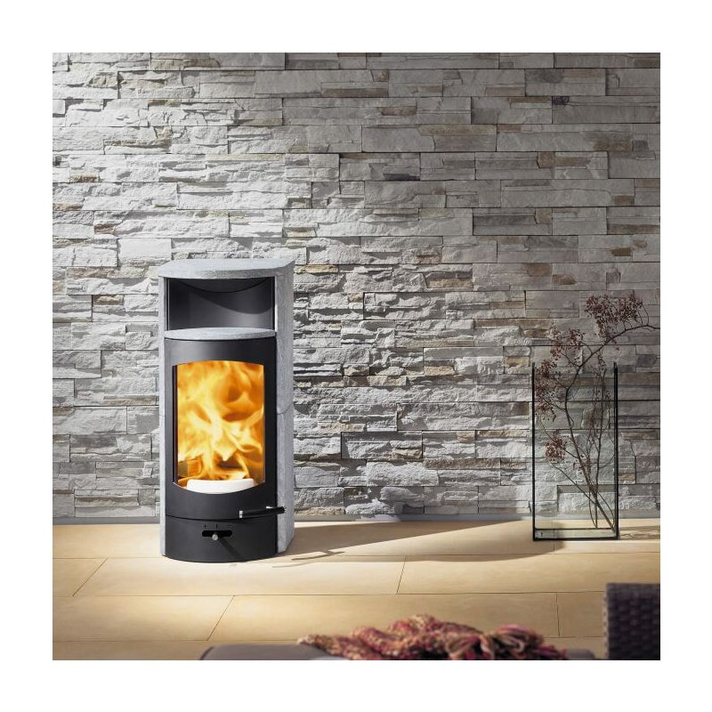 Kaminofen Austroflamm Flok 2.0 - Warmhaltefach Speckstein - 4 kW