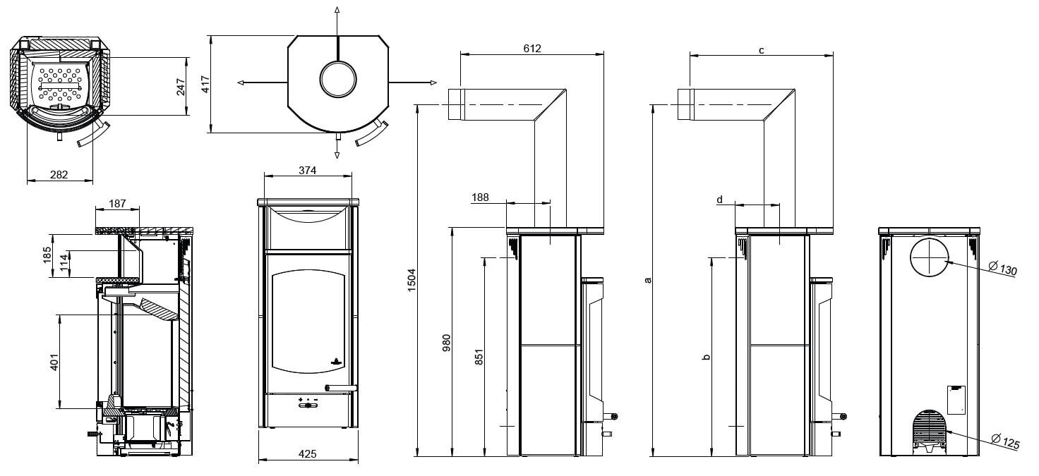Kaminofen Austroflamm Flok 2.0 - Warmhaltefach Speckstein - 4 kW