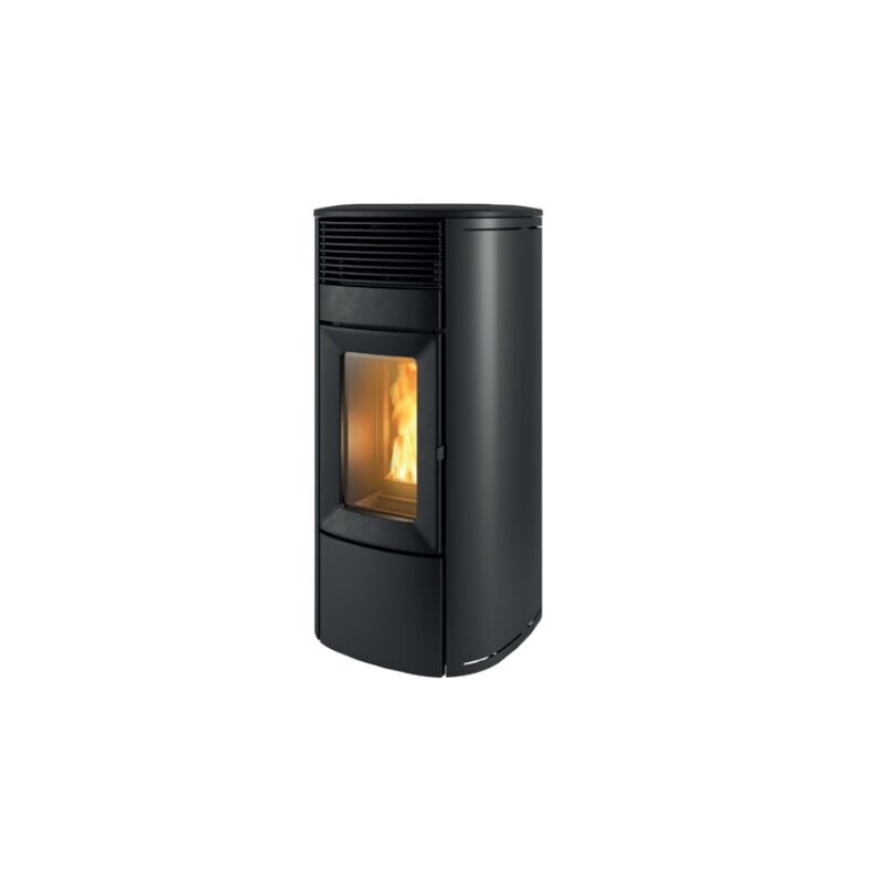 Eckiger Pelletofen MCZ Club Comfort Air 12 - Inkl. Wi-Fi Funktion - Maestro - 12 kW, Keramik, schwarz