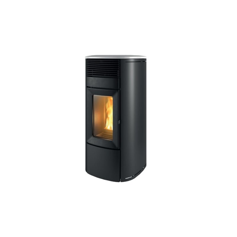 Eckiger Pelletofen MCZ Club Comfort Air 12 - Inkl. Wi-Fi Funktion - Maestro - 12 kW, Keramik, beige