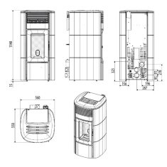 Pelletofen MCZ CLUB Absolute Comfort Air 12 R M3 (Anschluss hinten) kanalisierbar - Maestro+ - 12 KW