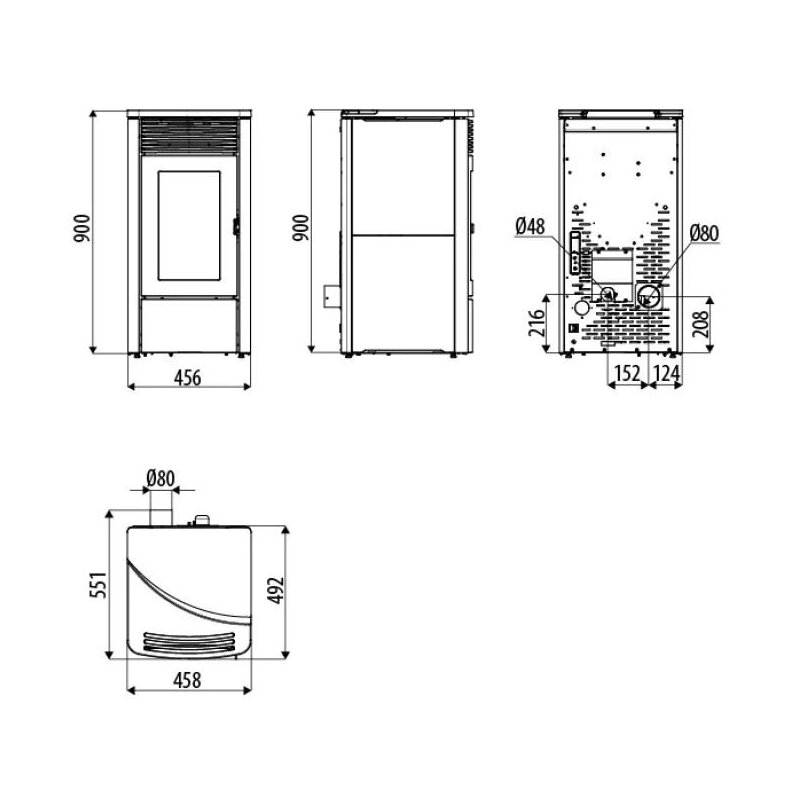 Pelletofen MCZ TECLA Air 6 M1 - 6,3 kW