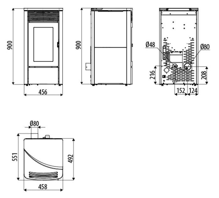 Pelletofen MCZ TECLA Air 6 M1 - 6,3 kW