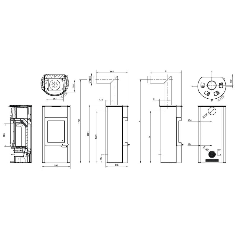 Kaminofen Austroflamm Uno Xtra (Wärmespeicherung) - 7 kW