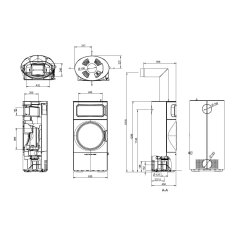 Kaminofen Austroflamm Clou Xtra Back (Wärmespeicherung) - 8 kW