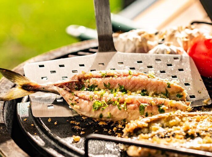 Big Green Egg - Küchenhelfer- Set/ Grillbesteck aus Edelstahl