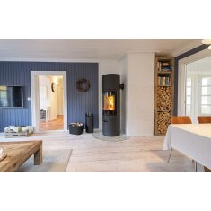 Kaminofen SCAN 85-3 Maxi mit hohem Sockel und hohem Top,...