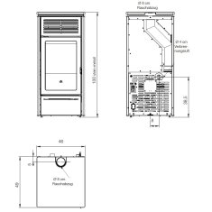 Pelletofen Edilkamin Slide2 5 Up - 5 kW