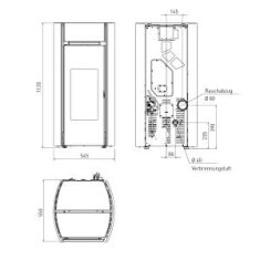 Pelletofen Edilkamin Myrna Plus (kanalisierbar) - 12,3 kW