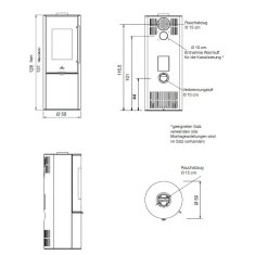 Kaminofen Edilkamin TALLY Up Evo - 8 kW