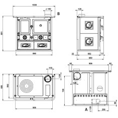 K&uuml;chenherd La Nordica Rosa 5.0 Ceramica - Liberty - 8,8 kW