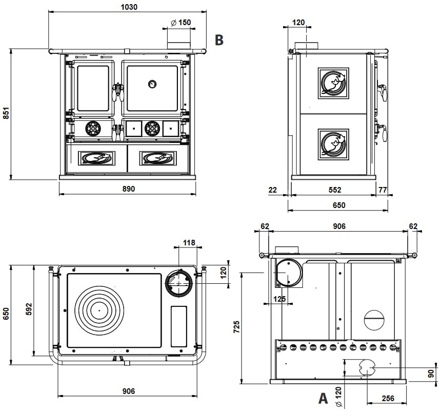 Küchenherd La Nordica Rosa 5.0 Ceramica - Liberty - 8,8 kW
