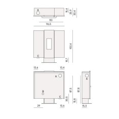 Pelletofen Cadel Wall Plus 10 (kanalisierbar) - 10 kW