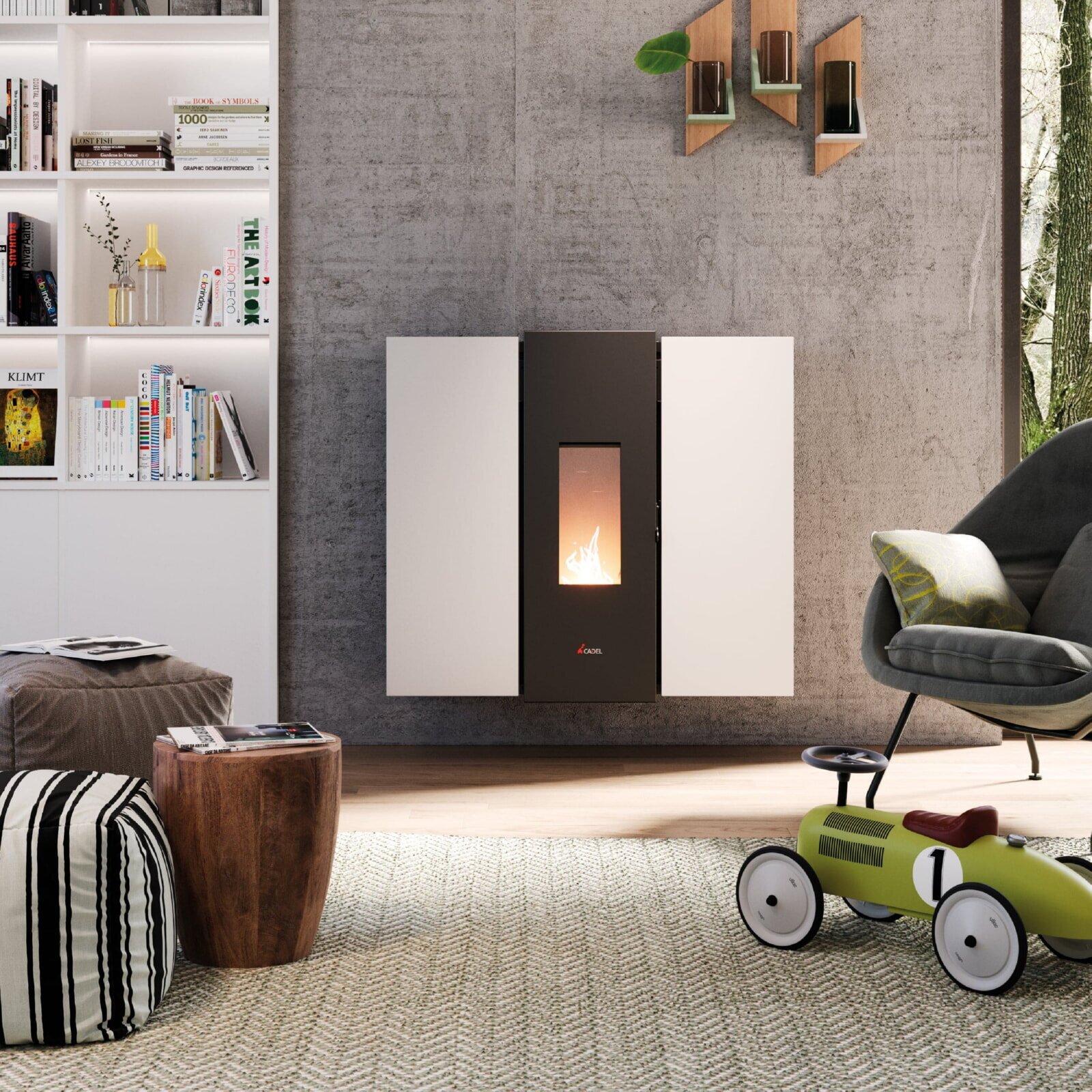 Pelletofen Cadel Wall Plus 10 (kanalisierbar) - 10 kW