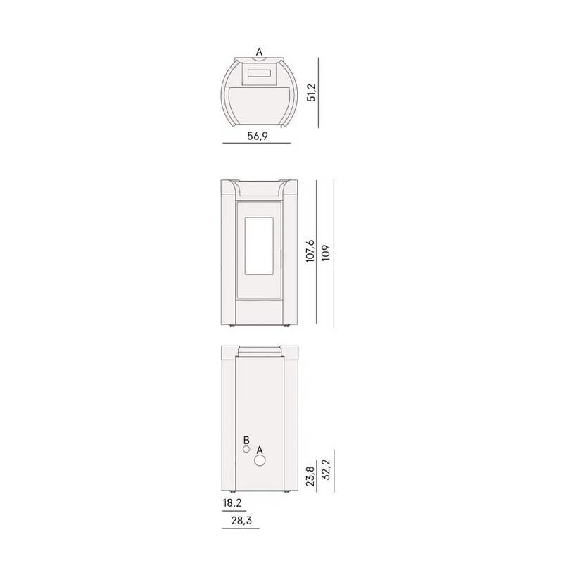 Pelletofen Cadel Fenice 11 - 10,5 kW