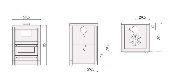 Küchenherd Cadel Kook 60 - 6,2 kW