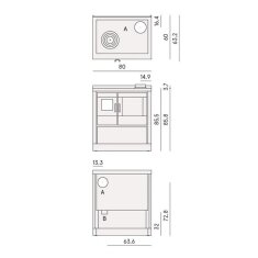 Küchenherd Cadel Kook 80 - 7,5 kW