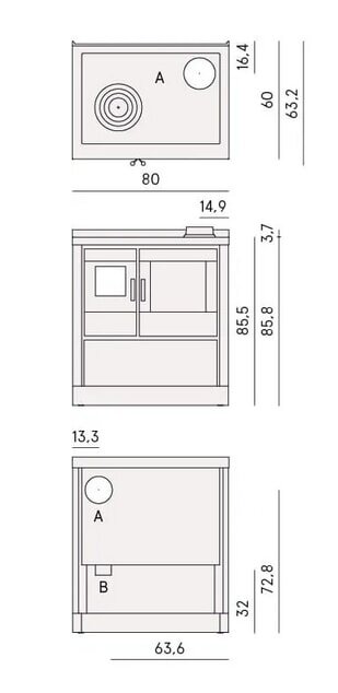 Küchenherd Cadel Kook 80 - 7,5 kW