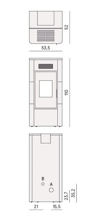 wassergeführter Pelletofen Cadel River Idro 23 - 22,4 kW