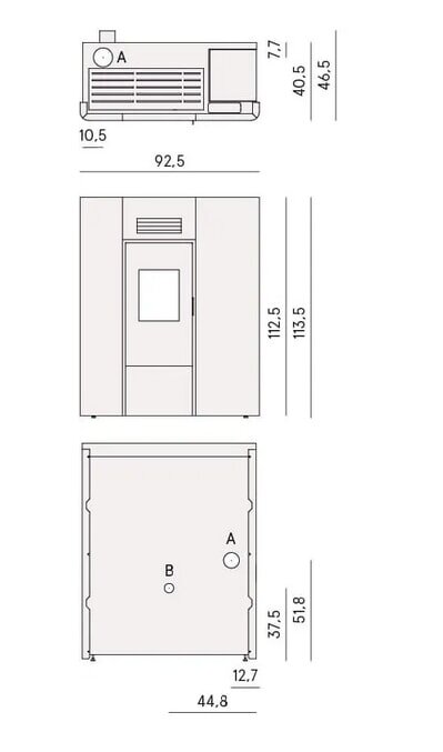 wassergeführter Pelletofen Cadel Maya Idro 16 - 16,1 kW