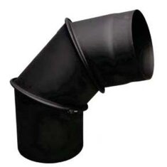 Rauchrohrbogen verstellbar 0-90° Ø150 x 2 mm, Farbe schwarz