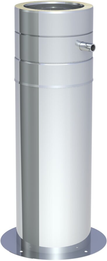 Teleskopstütze 190 - 630 mm inkl. Teleskopkopf m. Kondensatablauf seitl. und 1/2" Nippel - Ø 130 mm