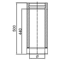 DW-ECO 2.0 - L&auml;ngenelement 500mm - &Oslash; 130 mm
