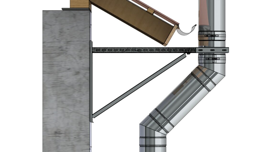 Winkel 15° starr - Ø 130 mm für DW ECO 2.0