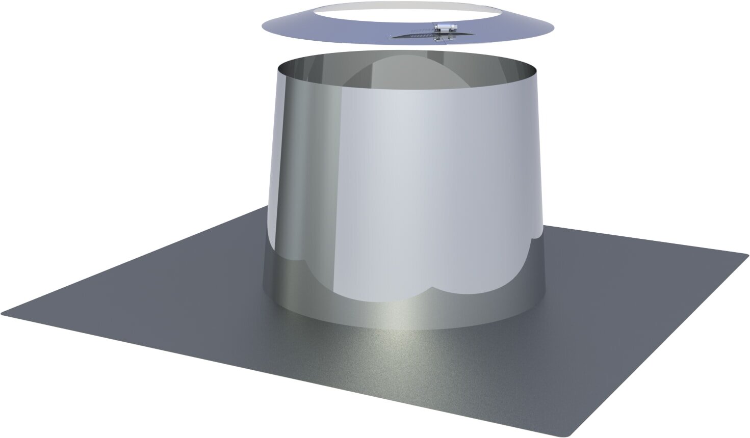 Flachdachdurchführung konisch mit Wetterkragen - Ø 130 mm