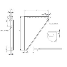 Konsolbleche verstellbar von 150-250mm - Ø 150 mm