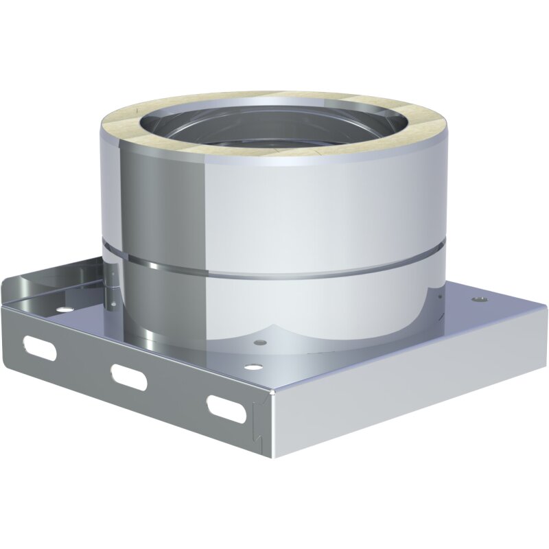 Grundplatte mit Kondensatablauf unten und 1/2" Nippel - Ø 150 mm