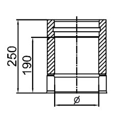 DW-ECO 2.0 - L&auml;ngenelement 250mm - &Oslash; 150 mm