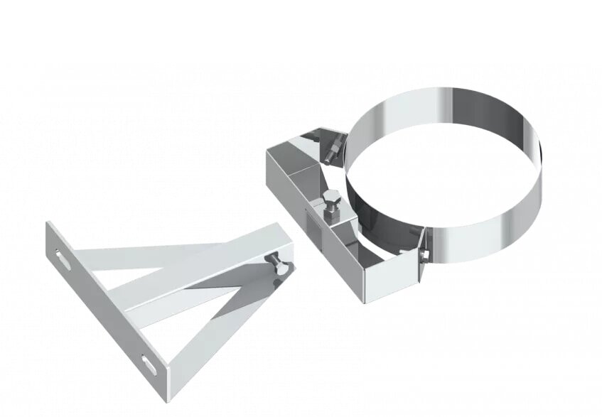 Wand- und Kopfteil für Wandhalter, Wandabstand ab 250 mm - Ø 150 mm