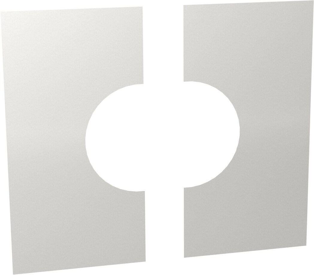 Wand-/ Deckenblende, zweiteilig 0° - Ø 150 mm