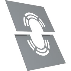 Deckenblende für Hinterlüftung, zweiteilig...